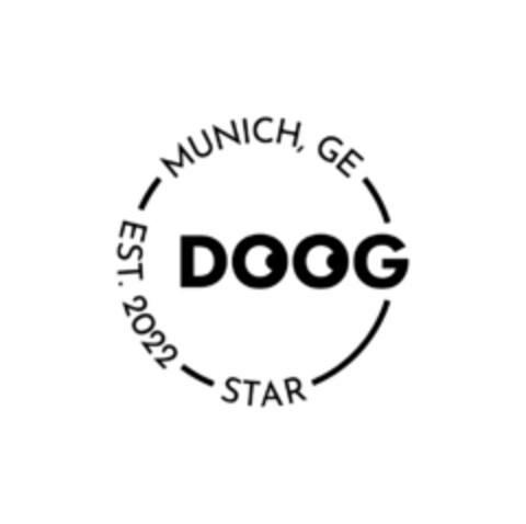 DOOGSTAR MUNICH, GE EST. 2022 Logo (EUIPO, 07/01/2022)