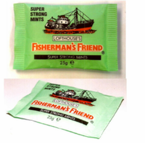 SUPER STRONG MINTS LOFTHOUSE'S FISHERMAN'S FRIEND SUPER STRONG MINTS Logo (EUIPO, 01.04.1996)