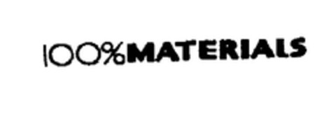 100%MATERIALS Logo (EUIPO, 09.06.2005)