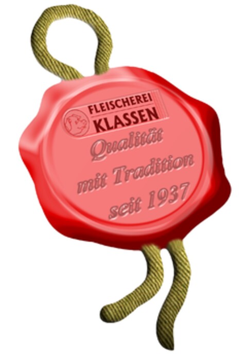 Fleischerei KLASSEN Qualität mit Tradition seit 1937 Logo (EUIPO, 26.04.2016)