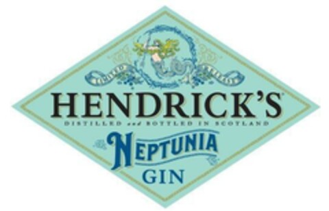 Limited Release HENDRICK'S Distilled and Bottled in Scotland Neptunia Gin Logo (EUIPO, 04.03.2022)