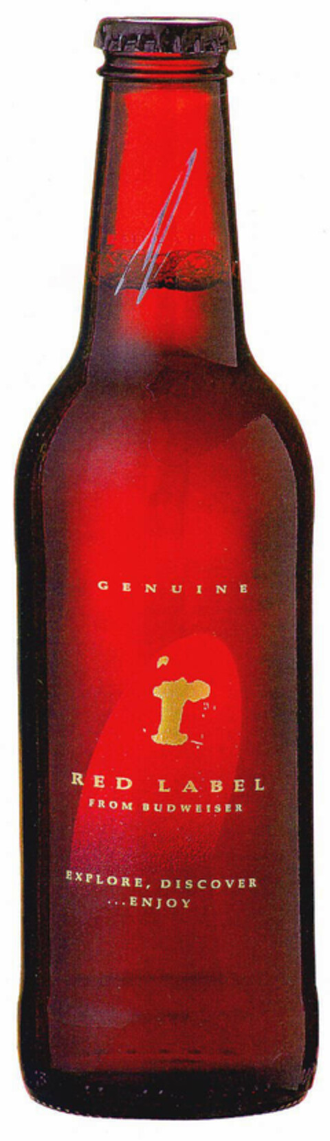 GENUINE r RED LABEL FROM BUDWEISER EXPLORE, DISCOVER ... ENJOY Logo (EUIPO, 15.02.2001)