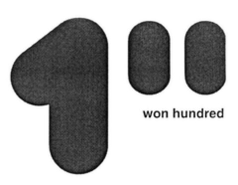 100 won hundred Logo (EUIPO, 02.08.2004)