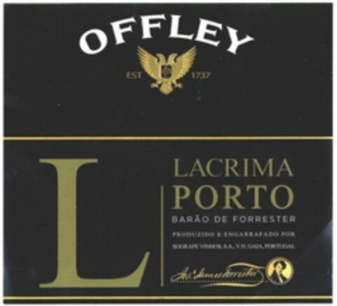 OFFLEY LACRIMA PORTO Logo (EUIPO, 28.09.2007)
