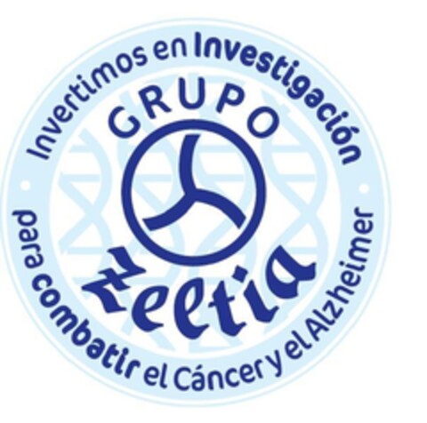 GRUPO ZELTIA INVERTIMOS EN INVESTIGACIÓN PARA COMBATIR EL CÁNCER Y EL ALZHEIMER Logo (EUIPO, 06.10.2009)