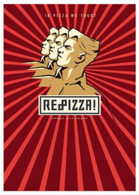 REDPIZZA! IN PIZZA WE TRUST Logo (EUIPO, 11.01.2016)
