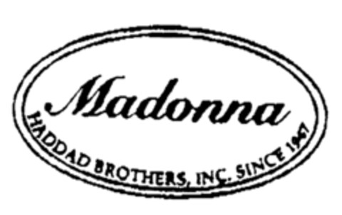 MADONNA HADDAD BROTHERS, INC. SINCE 1947 Logo (EUIPO, 01.04.1996)