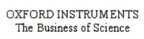 OXFORD INSTRUMENTS The Business of Science Logo (EUIPO, 01/08/2007)