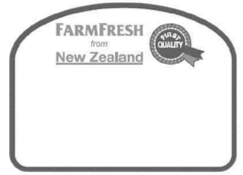 FARMFRESH FROM NEW ZEALAND FIRST QUALITY Logo (EUIPO, 09.03.2012)