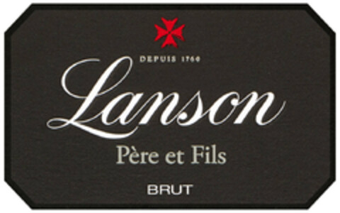 DEPUIS 1760 LANSON PERE ET FILS BRUT Logo (EUIPO, 04.11.2015)