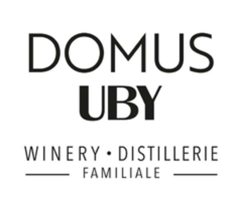 DOMUS UBY WINERY DISTILLERIE FAMILIALE Logo (EUIPO, 06.07.2022)