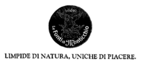1890 Le Fonti di MONTICCHIO LIMPIDE DI NATURA, UNICHE DI PIACERE Logo (EUIPO, 10/29/2003)