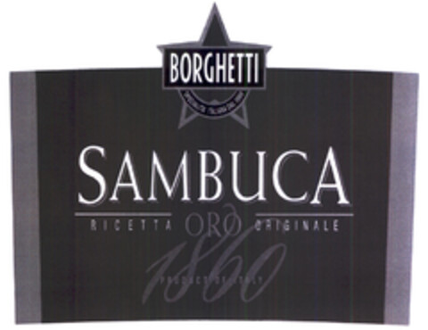 BORGHETTI SAMBUCA RICETTA ORO ORIGINALE Logo (EUIPO, 13.01.2004)