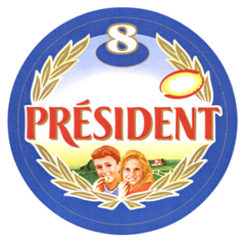 8 PRÉSIDENT Logo (EUIPO, 29.09.2004)