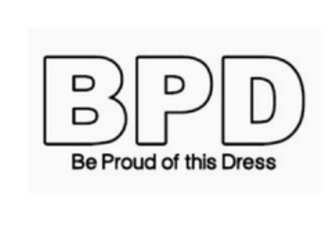 BPD Be Proud of this Dress Logo (EUIPO, 06/18/2009)