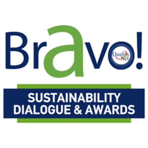 Bravo Quality Net SUSTAINABILITY DIALOGUE & AWARDS Logo (EUIPO, 08.03.2019)