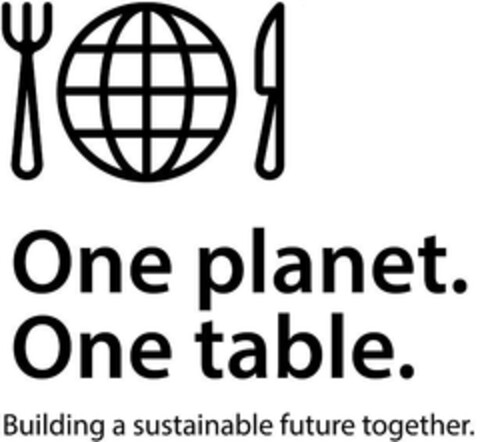 One planet . One table . Building a sustainable future together . Logo (EUIPO, 04/18/2024)