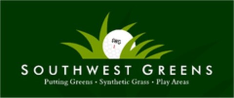 SOUTHWEST GREENS Putting Greens · Synthetic Grass · Play Areas Logo (EUIPO, 05/20/2005)
