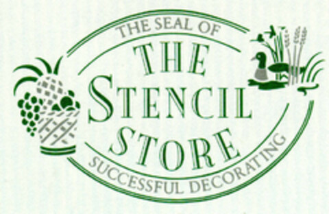 THE SEAL OF THE STENCIL STORE SUCCESSFUL DECORATING Logo (EUIPO, 01.04.1996)