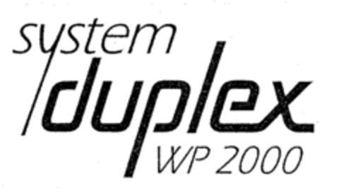 system duplex WP 2000 Logo (EUIPO, 23.04.1997)