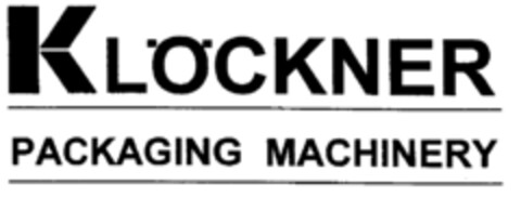 KLÖCKNER PACKAGING MACHINERY Logo (EUIPO, 04.10.1999)