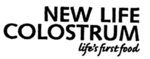 NEW LIFE COLOSTRUM life's first food Logo (EUIPO, 29.12.1999)