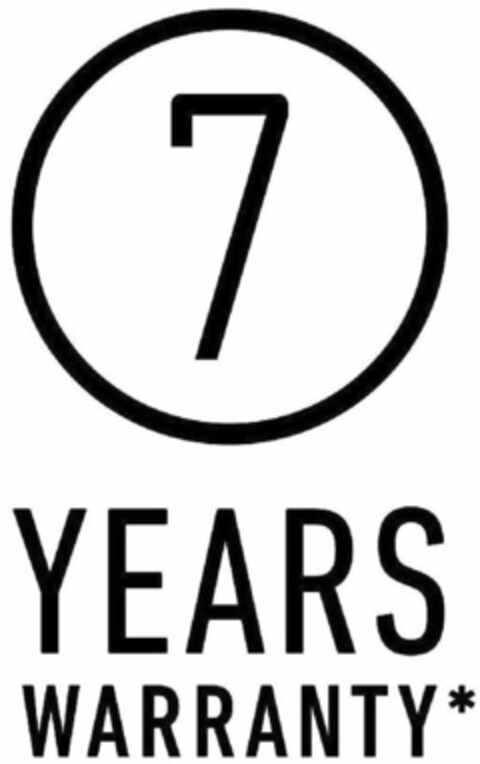 7 YEARS WARRANTY Logo (EUIPO, 23.12.2015)