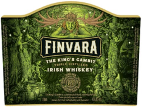 FINVARA THE KING'S GAMBIT TRIPLE DISTILLED IRISH WHISKEY Logo (EUIPO, 03.04.2023)