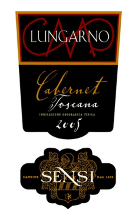 LUNGARNO Cabernet Toscana INDICAZIONI GEOGRAFICA TIPICA 2005 CANTINE SENSI DAL 1890 Logo (EUIPO, 03.05.2005)