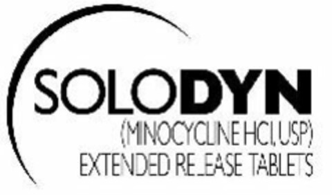 SOLODYN (MINOCYCLINE HCI, USP EXTENDED RELEASE TABLETS) Logo (EUIPO, 01.09.2006)