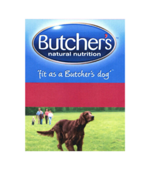 Butcher's natural nutrition " fit as a Butcher's dog" Logo (EUIPO, 16.10.2006)