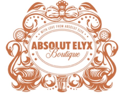 ABSOLUT ELYX BOUTIQUE WITH LOVE FROM ABSOLUT ELYX Logo (EUIPO, 17.01.2019)