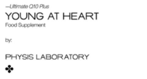 - Ultimate Q10 Plus YOUNG AT HEART Food Supplement by: PHYSIS LABORATORY Logo (EUIPO, 01/26/2021)