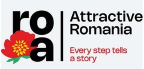 roa Attractive Romania Every step tells a story Logo (EUIPO, 25.04.2024)