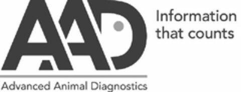 AAD ADVANCED ANIMAL DIAGNOSTICS INFORMATION THAT COUNTS Logo (EUIPO, 04/11/2013)