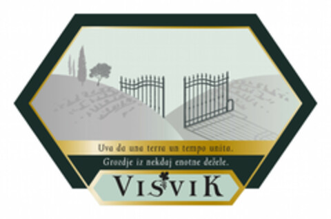 VISVIK Uva da una terra un tempo unita. Grozdje iz nekdaj enotne dežele. Logo (EUIPO, 05.10.2018)