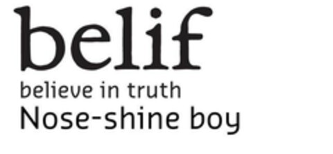 belif believe in truth Nose-shine boy Logo (EUIPO, 10/12/2018)