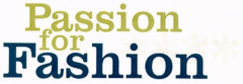 Passion for Fashion Logo (EUIPO, 07/22/2002)