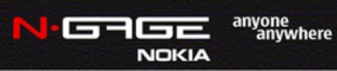 N.GAGE NOKIA anyone anywhere Logo (EUIPO, 14.10.2003)