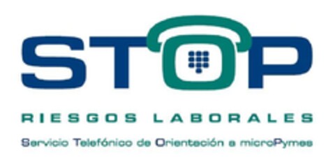 STOP RIESGOS LABORALES Servicio Telefónico de Orientación a microPymes Logo (EUIPO, 15.09.2009)