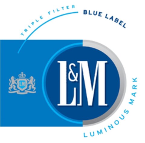 L & M LUMINOUS MARK TRIPLE FILTER BLUE LABEL Logo (EUIPO, 08.10.2010)