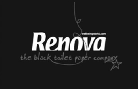 RENOVA THE BLACK TOILET PAPER COMPANY WELLBEINGWORLD.COM Logo (EUIPO, 30.12.2010)