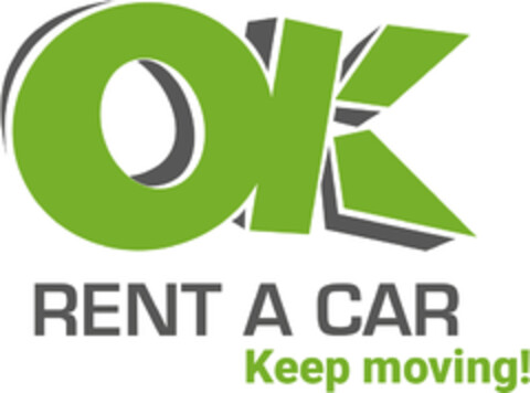 OK RENT A CAR KEEP MOVING! Logo (EUIPO, 07.11.2017)