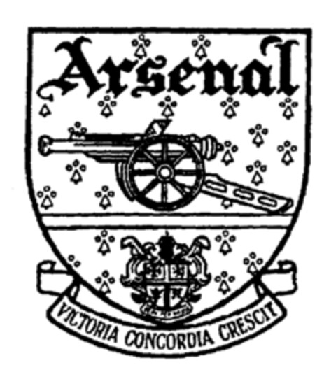 Arsenal VICTORIA CONCORDIA CRESCIT Logo (EUIPO, 16.09.1997)