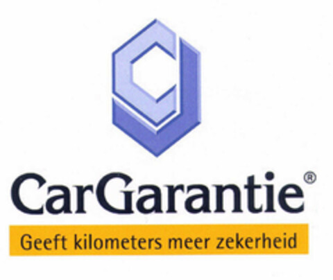 CarGarantie Geeft kilometers meer zekerheid Logo (EUIPO, 20.02.2001)