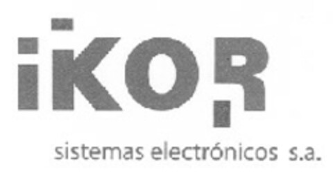 ikOR sistemas electrónicos s.a. Logo (EUIPO, 10/27/2004)