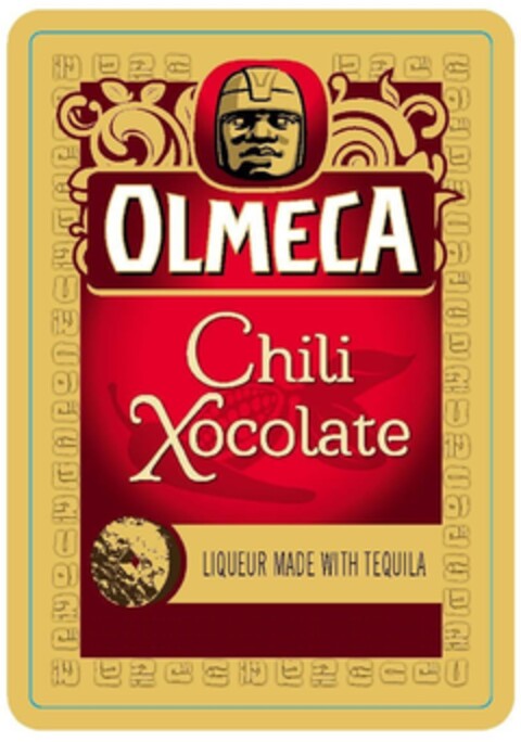 OLMECA Chili Xocolate LIQUEUR MADE WITH TEQUILA Logo (EUIPO, 25.06.2013)