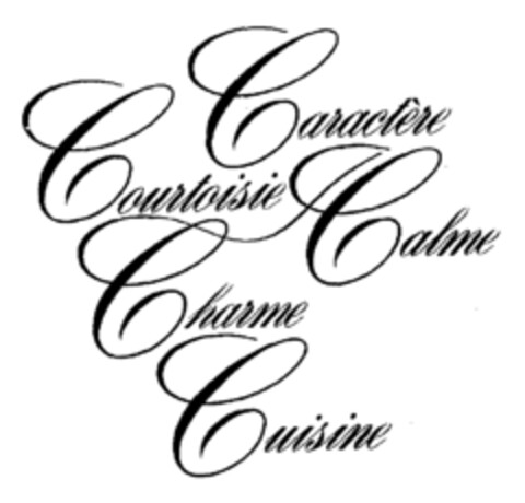 Caractère Courtoisie Calme Charme Cuisine Logo (EUIPO, 10.07.2002)