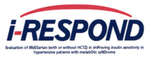 I-RESPOND Evaluation of IRbESartan (with or without HCTZ) in imProving insulin sensitivity in hypertensive patients with metabOlic syNDrome Logo (EUIPO, 15.11.2006)