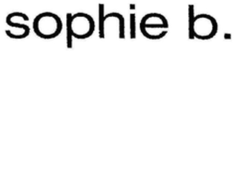 sophie b. Logo (EUIPO, 18.12.2007)